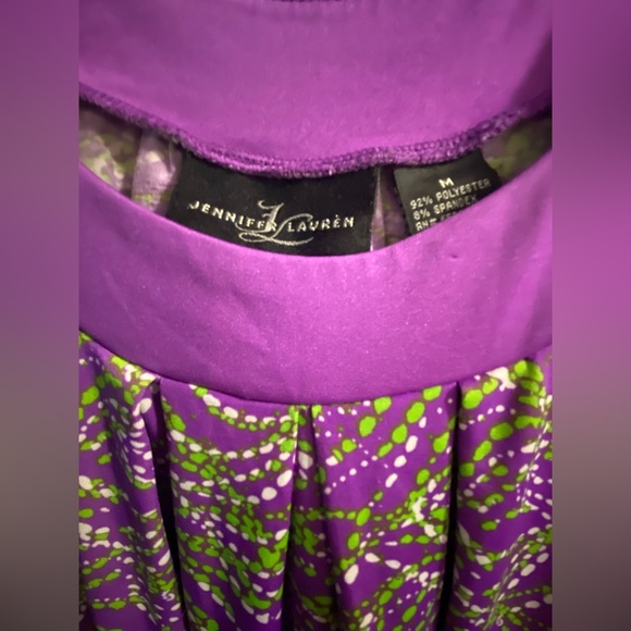 Purple and Green Women's Blouse - Picture 3 of 4
